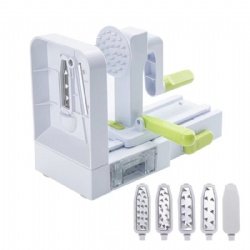 Hand cranked vegetable slicer